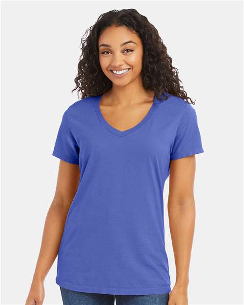 Women's Garment-Dyed V-Neck T-Shirt - GDH125 1