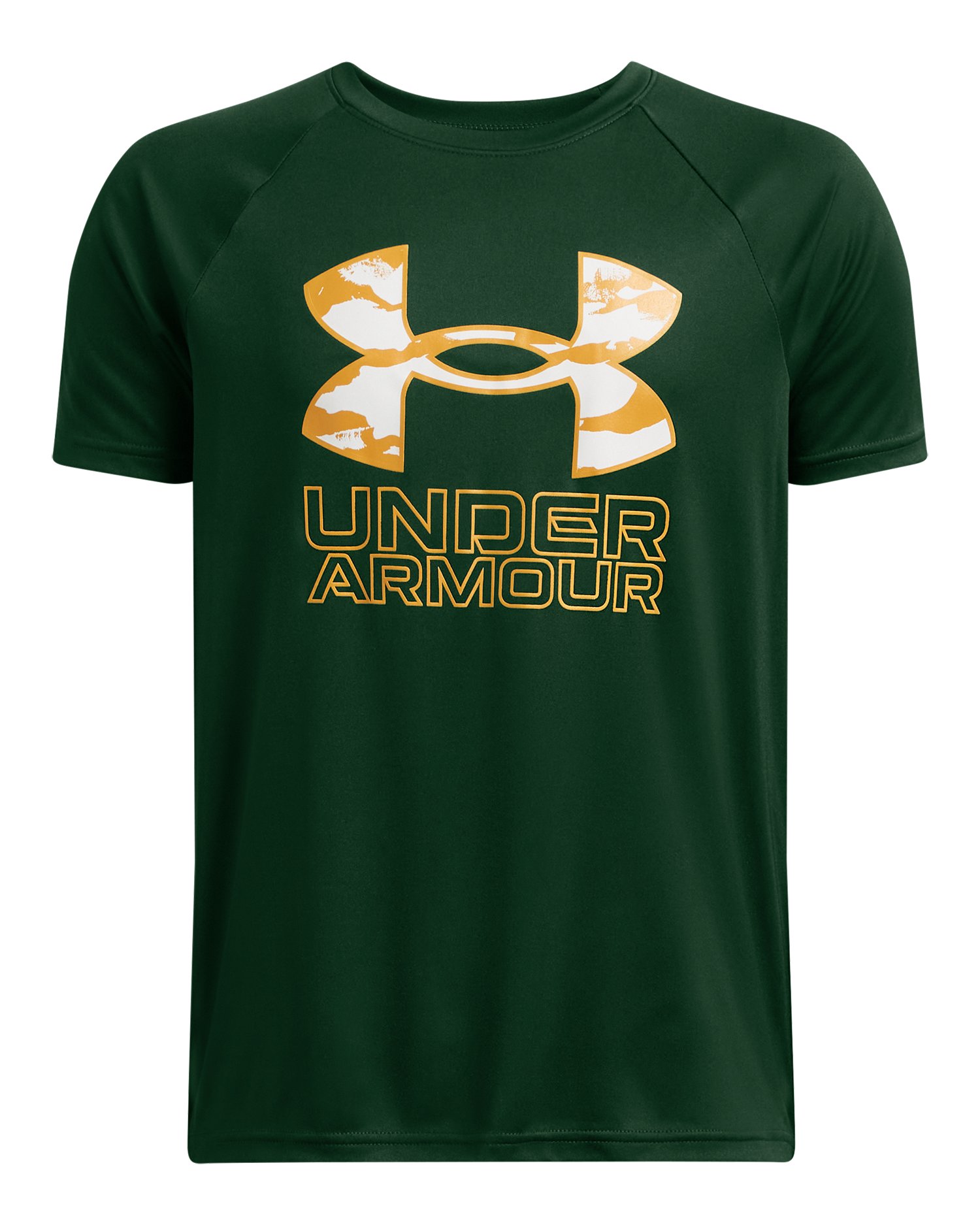 UA Tech Hybrid Print Boys' Short Sleeve 13