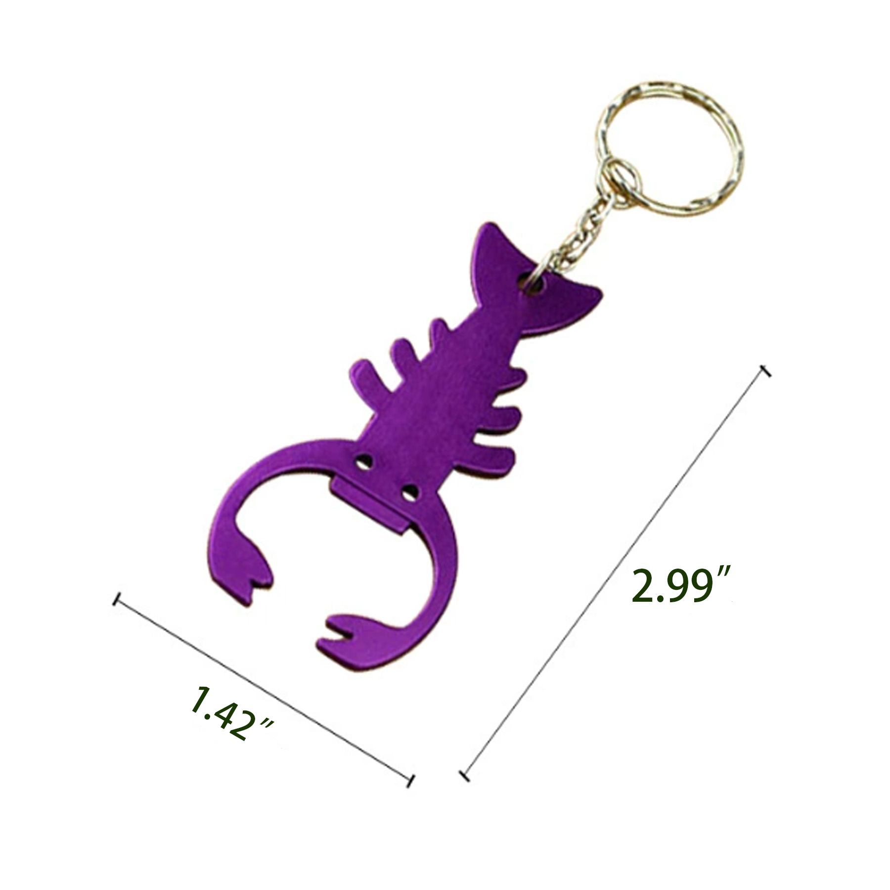 Aluminum Alloy Lobster Bottle Opener Keychain 3