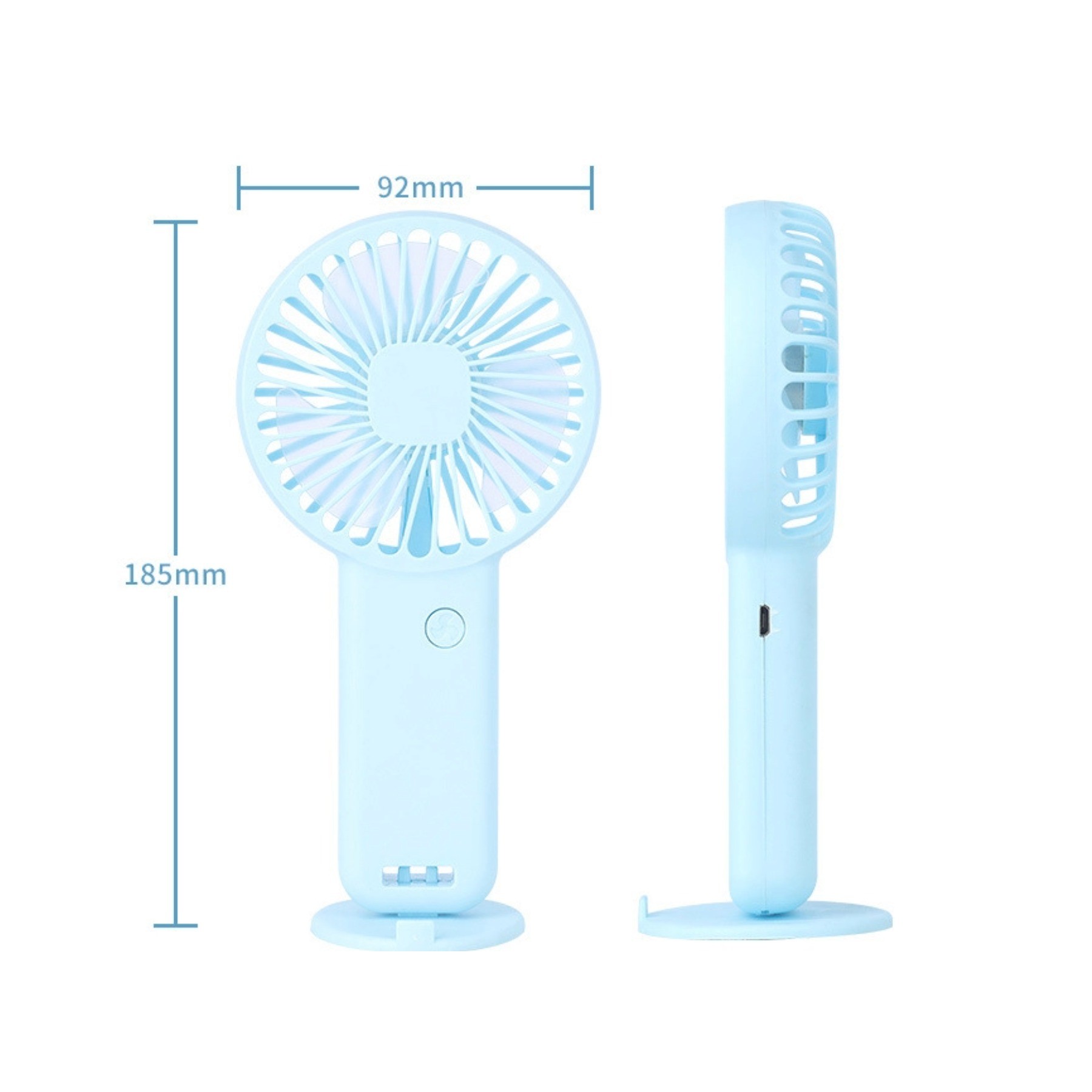 Rechargeable Breezy Hand Held Fan With Phone Stand 2