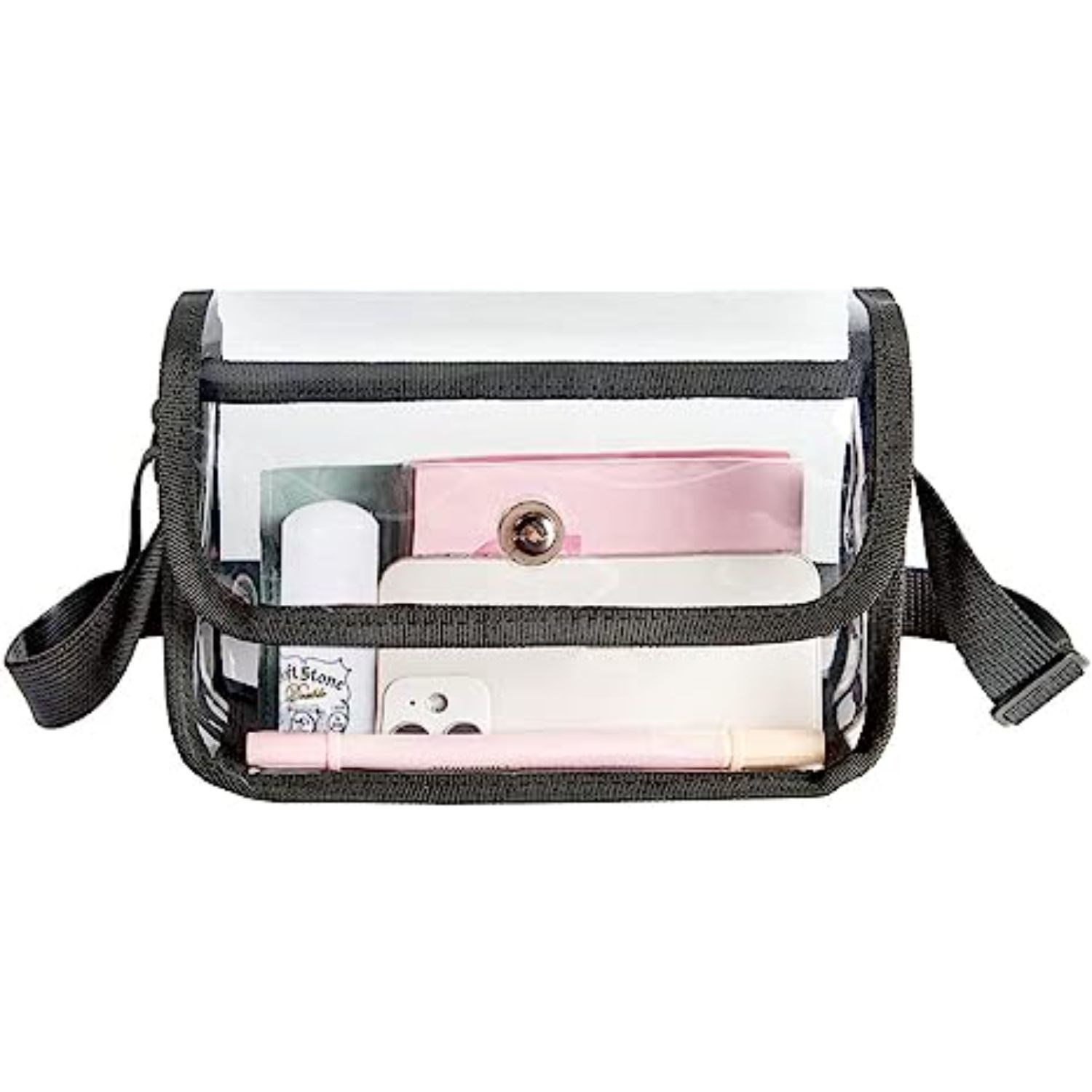 Clear PVC Messenger Bag Crossbody Stadium Approved Purse Bag 2