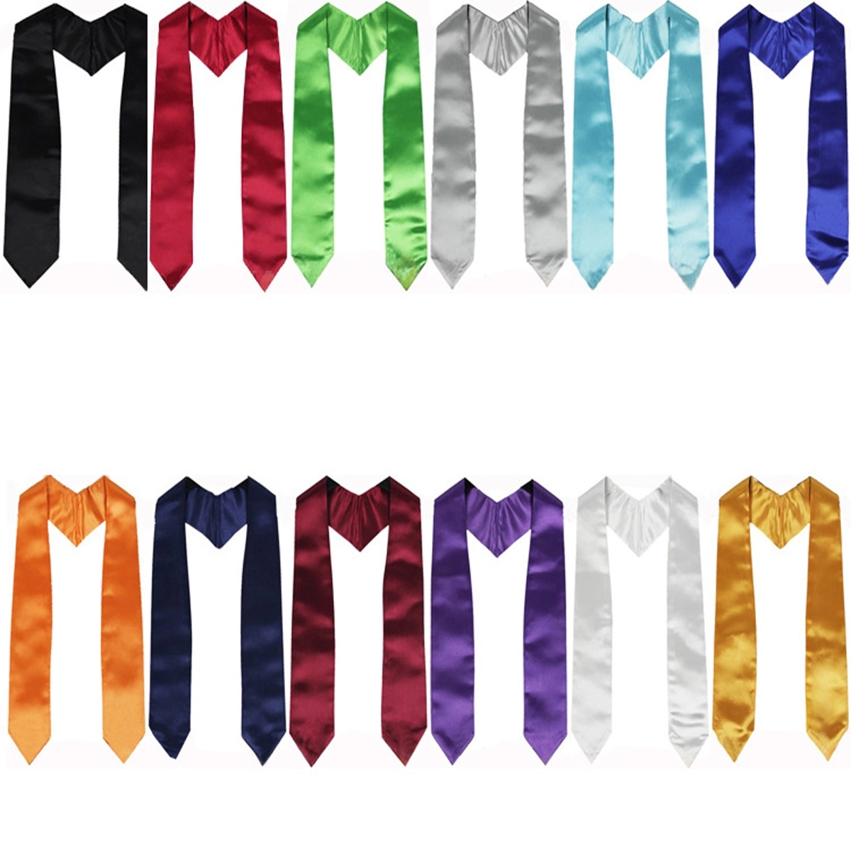 Classic Graduation Stoles Unisex Adult 72" / 60" Long 2