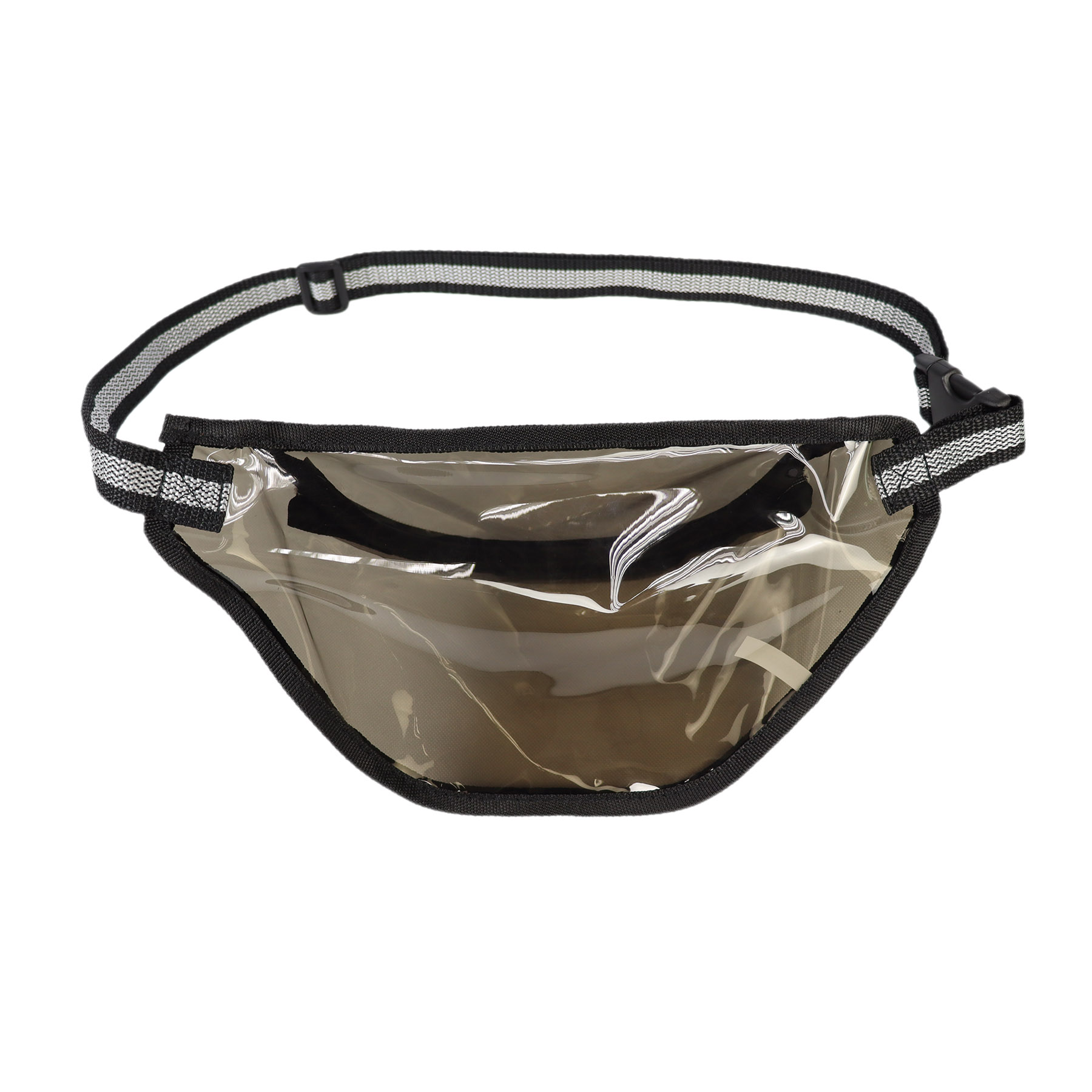 25C Clear Striped Zipper Fanny Pack 4