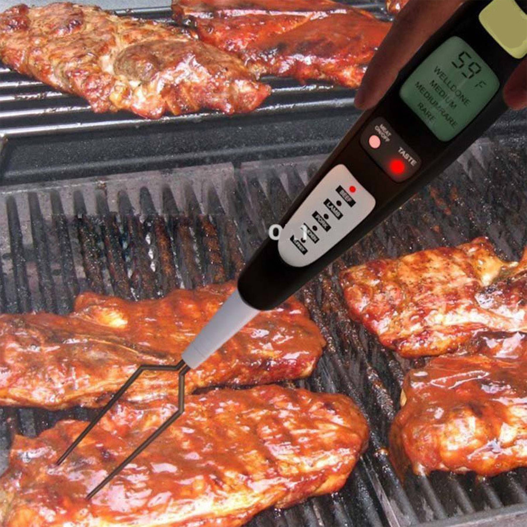 Outdoor BBQ Fork Electronic Digital Thermometer 6