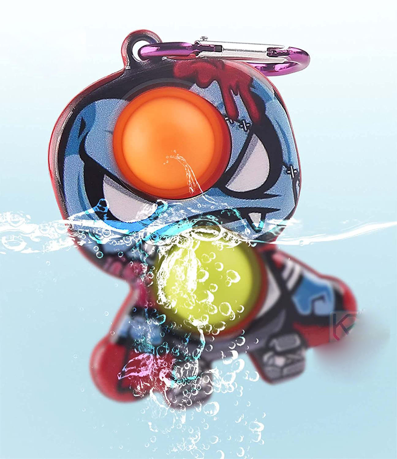 Halloween Push Pop Bubble Fidget Toy w/ Keychain for Children and Adult 4