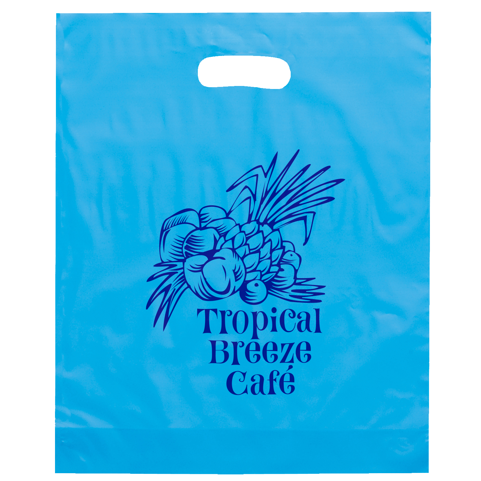 Orchid™- Frosted Brite Die Cut Handle - Flexo Ink Print