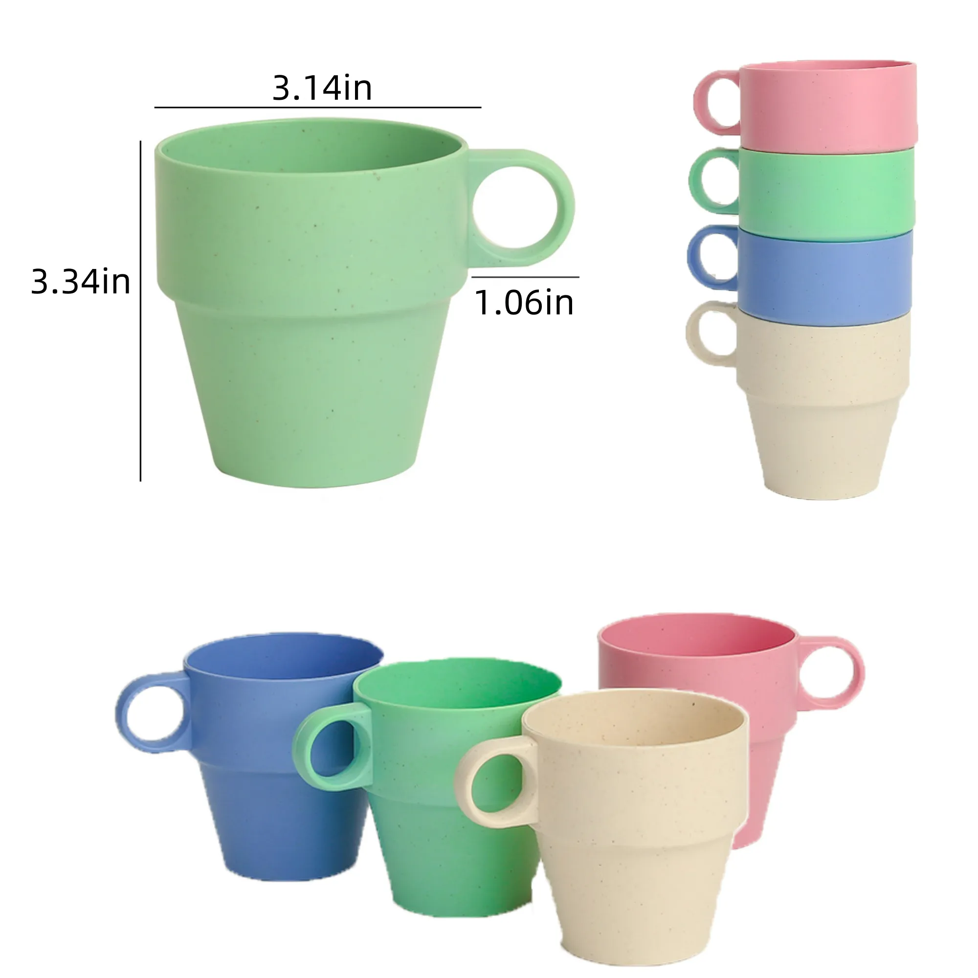 Customized wheat straw toothbrush cup 4