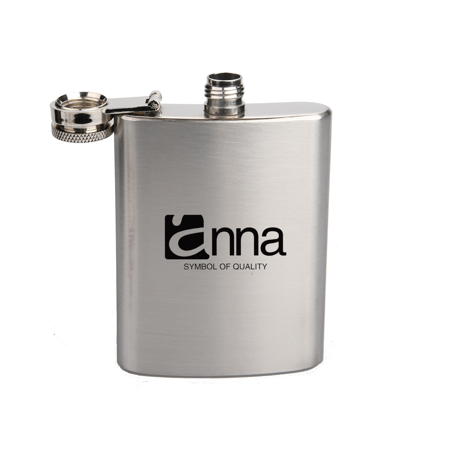 3.5 oz Camping Stainless Steel Wine Flask, custom water bottle with logo imprint 2