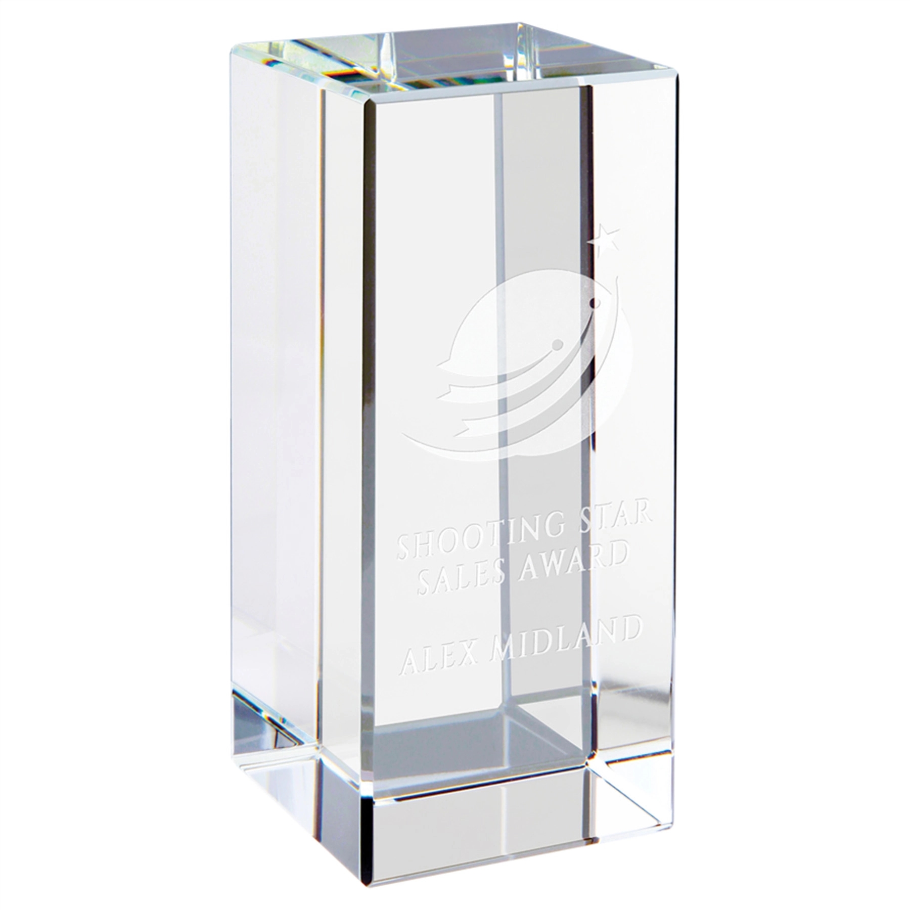 Clear Crystal Block Award (2" x 4 3/4") 2