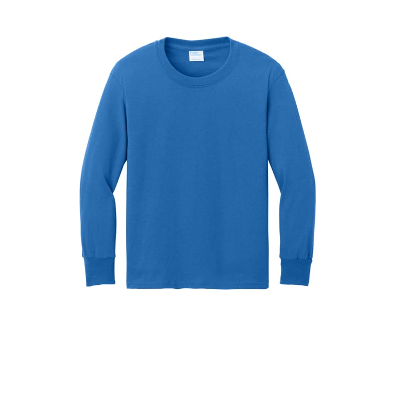 Port & Company Youth Long Sleeve Core Cotton Tee. 93