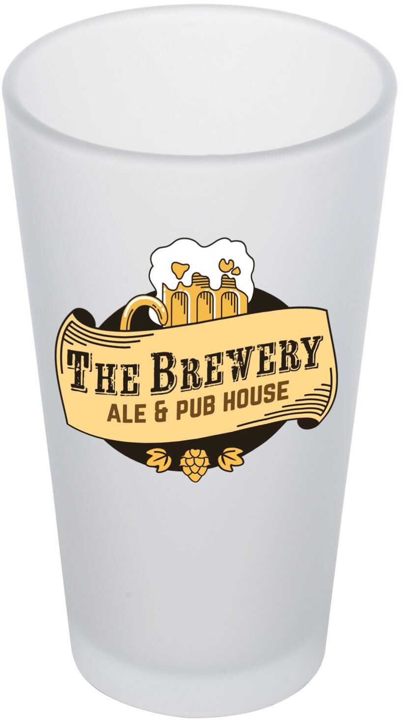 FULL COLOR FROSTED PINT GLASS 16 OZ 9