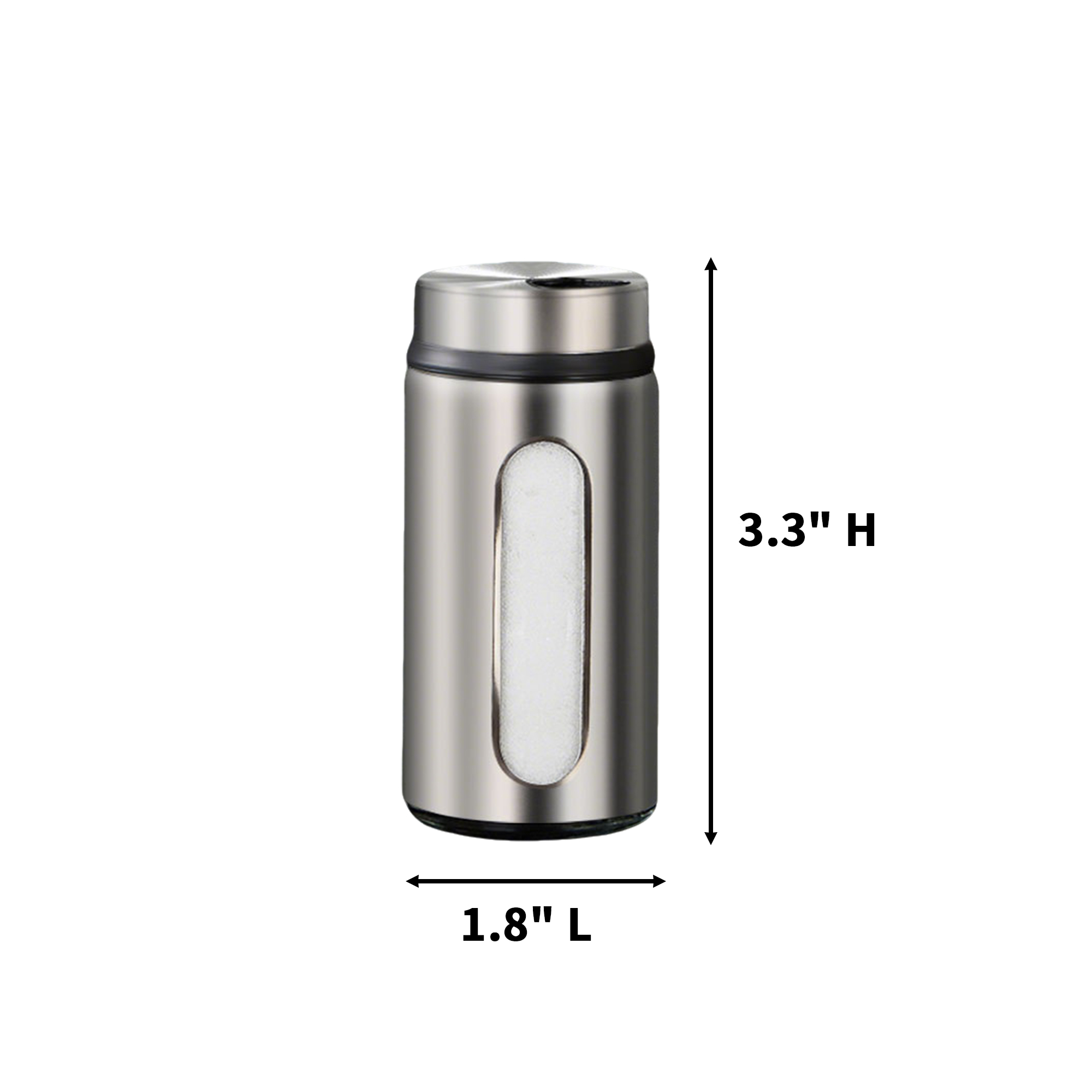 Stainless Steel Salt Pepper Shaker With Transparent Window 2