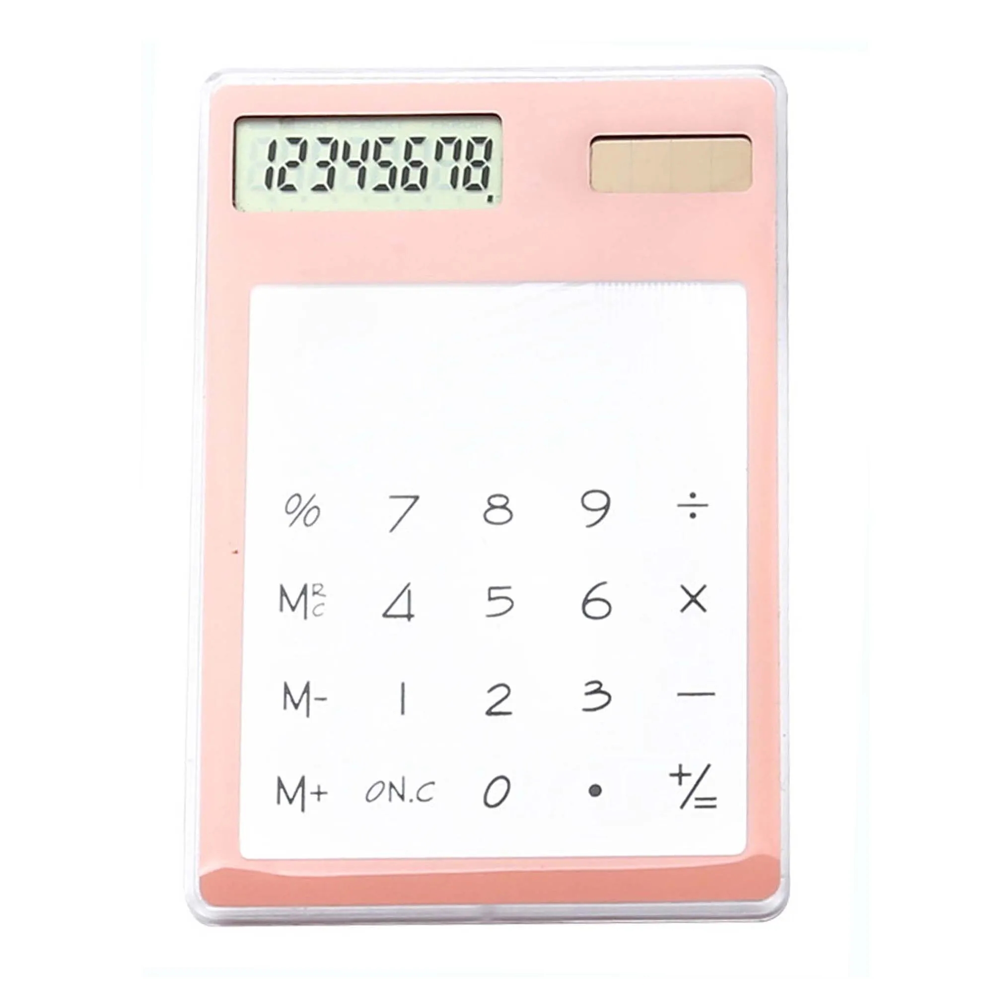 MOQ50 Clear Thin Solar Powered Calculator 1
