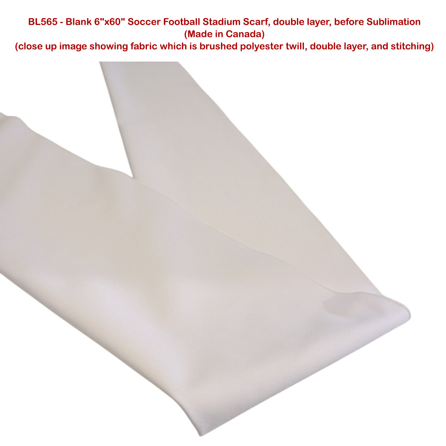 48 Hr Quick Ship - Sublimated Soccer Football Stadium Scarves, 6x60, Sublimated edge to edge 2 sides 5