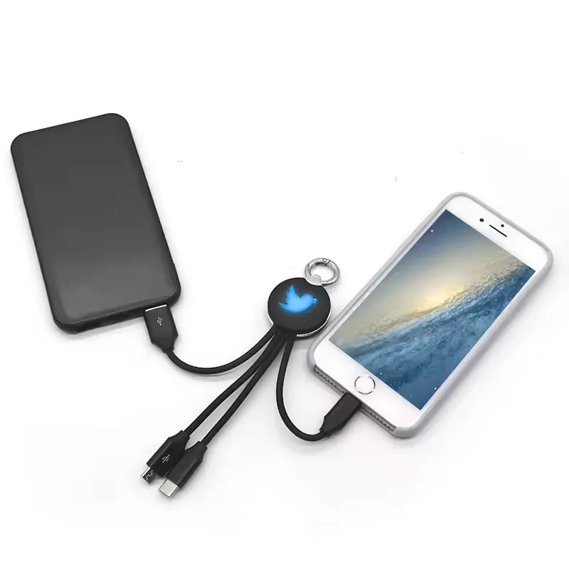 Led Light 3 In 1 Keychain Charging Cable 3