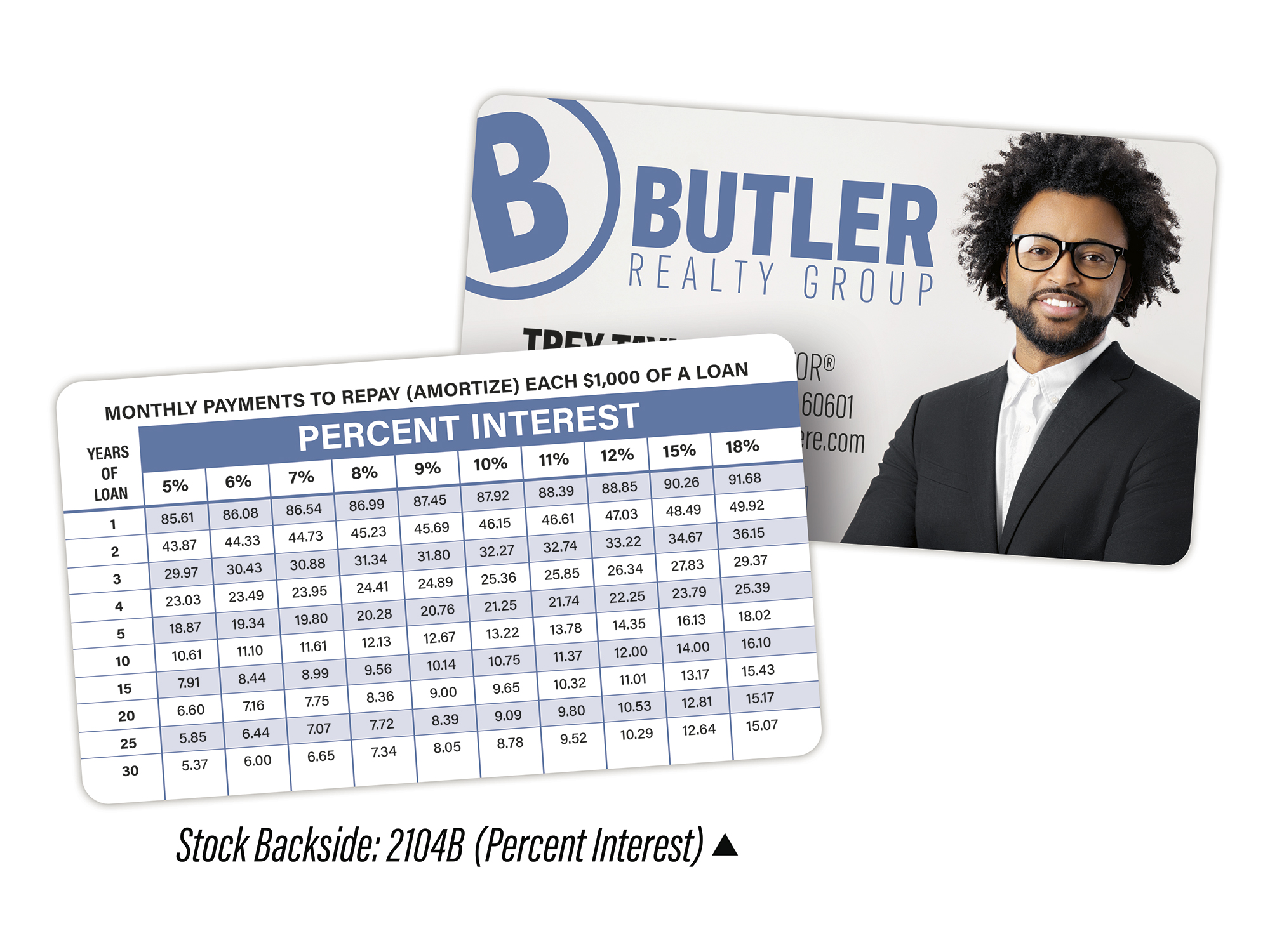 Laminated Plastic Business Card - 3.5x2 (2-Sided) - Round Corners - 14 pt. 3