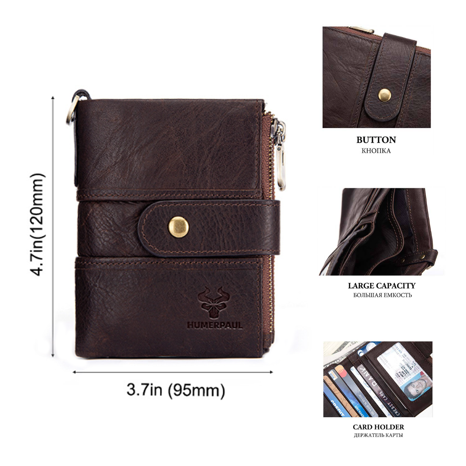 Multifunction Retro Genuine Leather Wallet 2