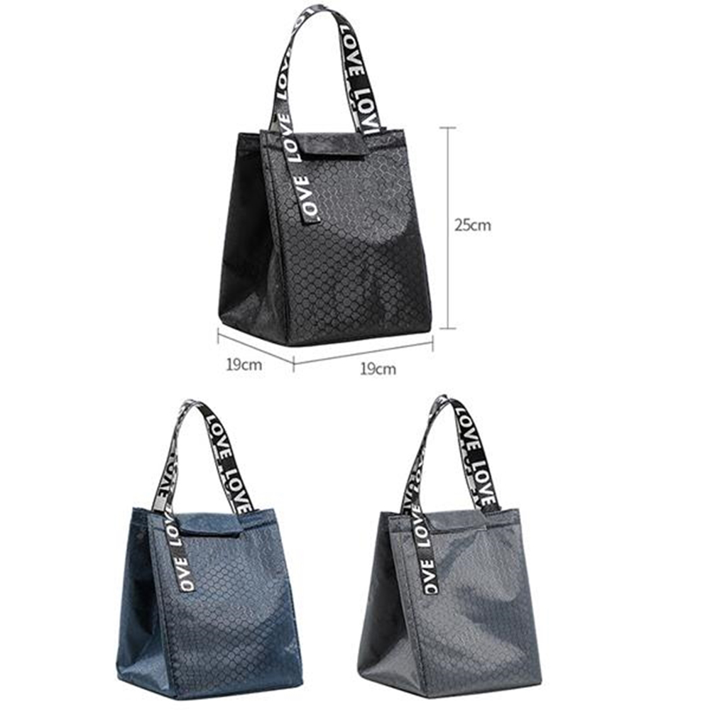 Insulated Lunch Bag Reusable Box For Office Work School 6