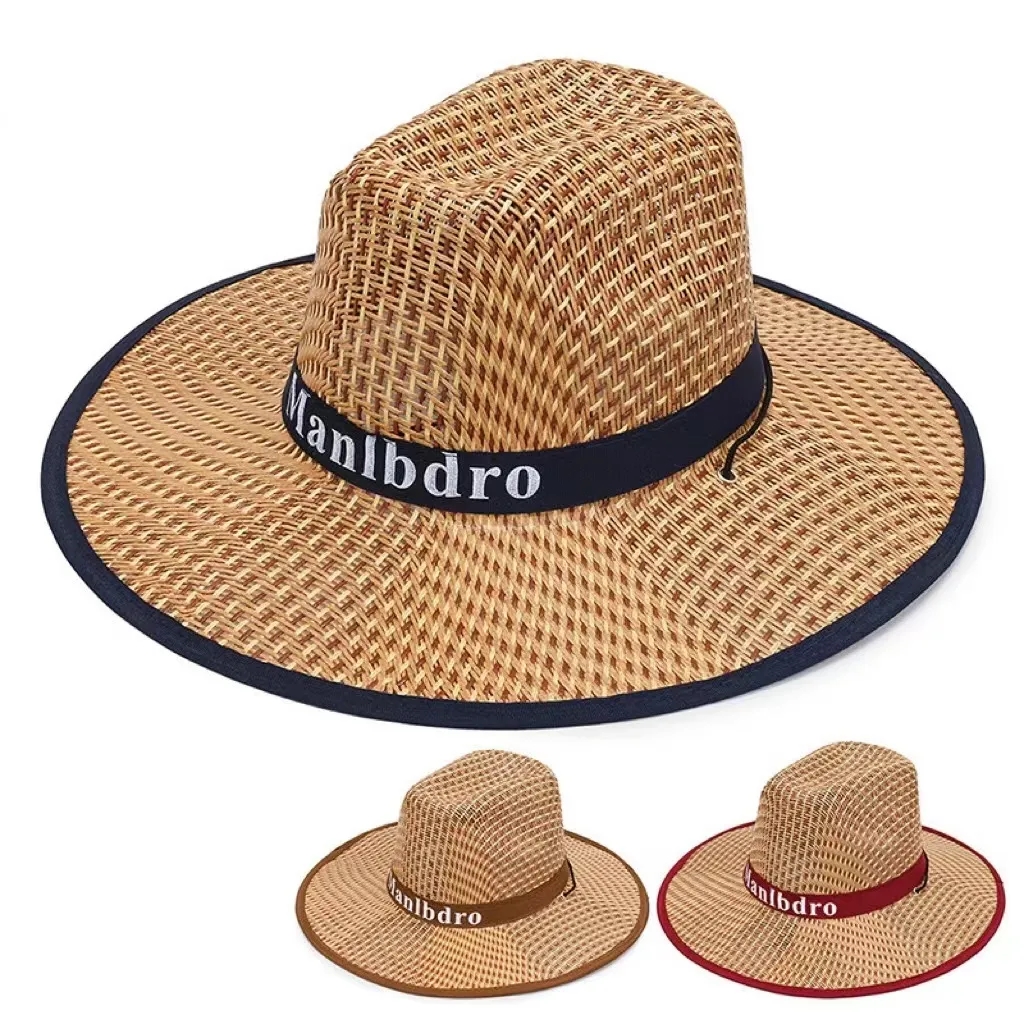 Domestic Straw Hat With Custom Patch 1