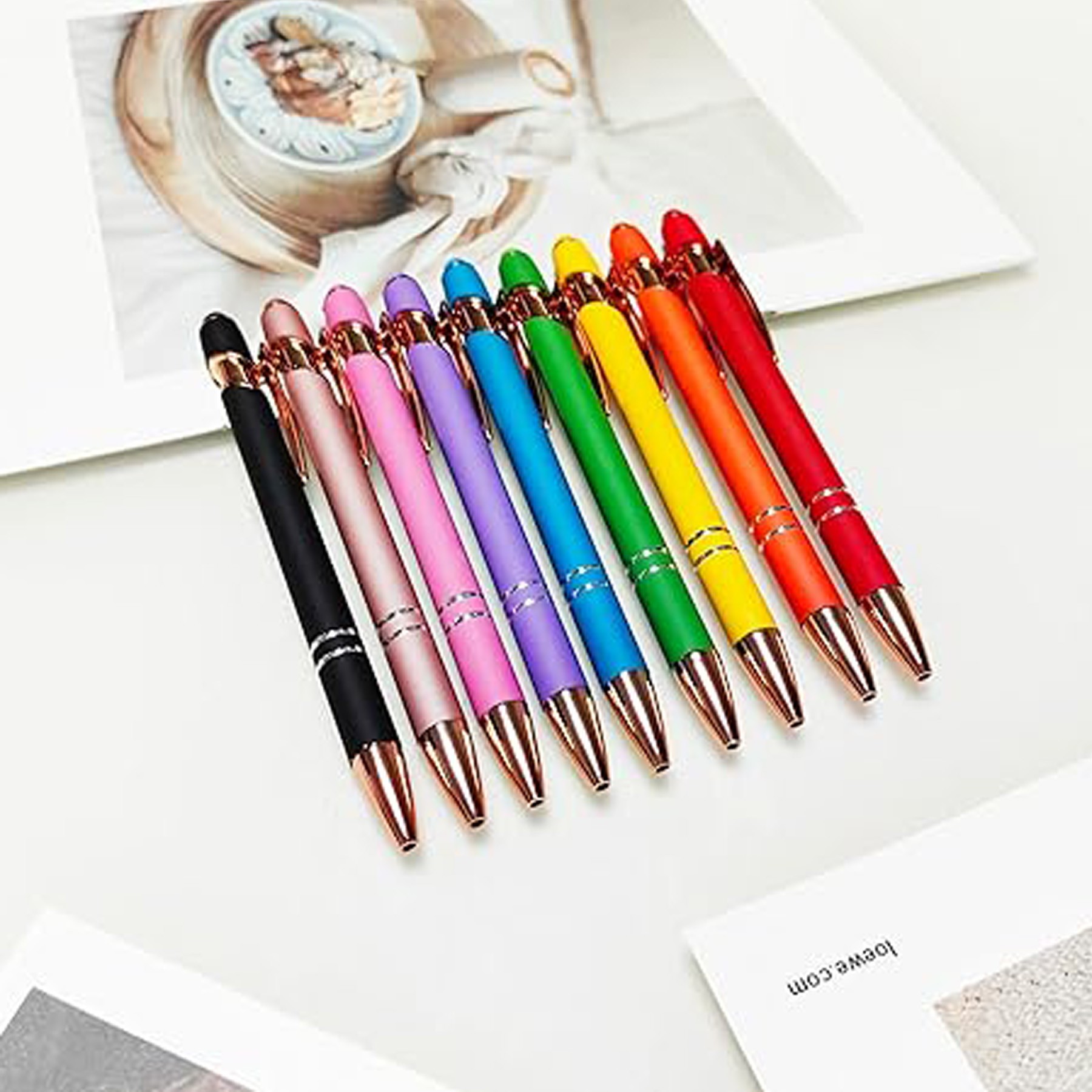 Ballpoint Pens Smooth Writing 2-In-1 Stylus 3