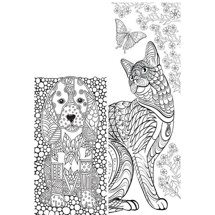 Animal Coloring Bookmarks - Two Sides Ages 12+ 1