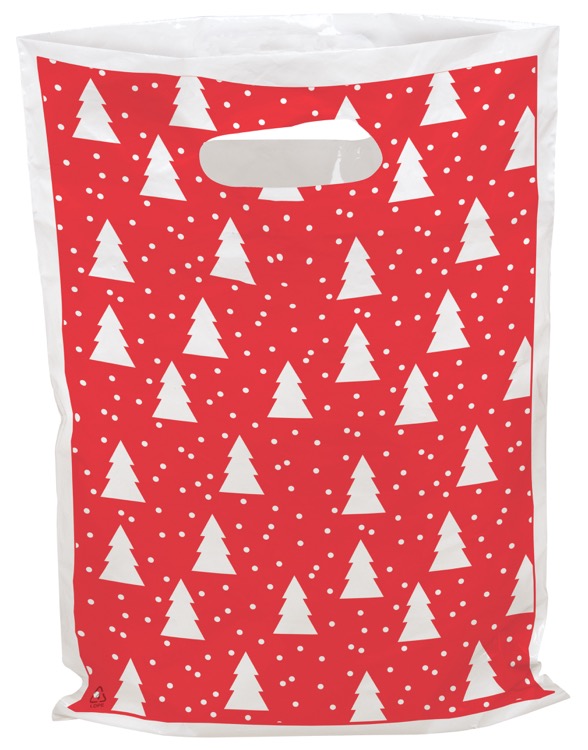 Bold Christmas Trees Seasonal Predesigned Plastic Bag (9" x 13") 4