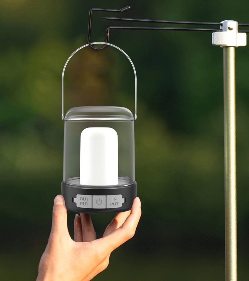 LED Camping Lantern Rechargeable Tent Light w/ Hanging Hook 3