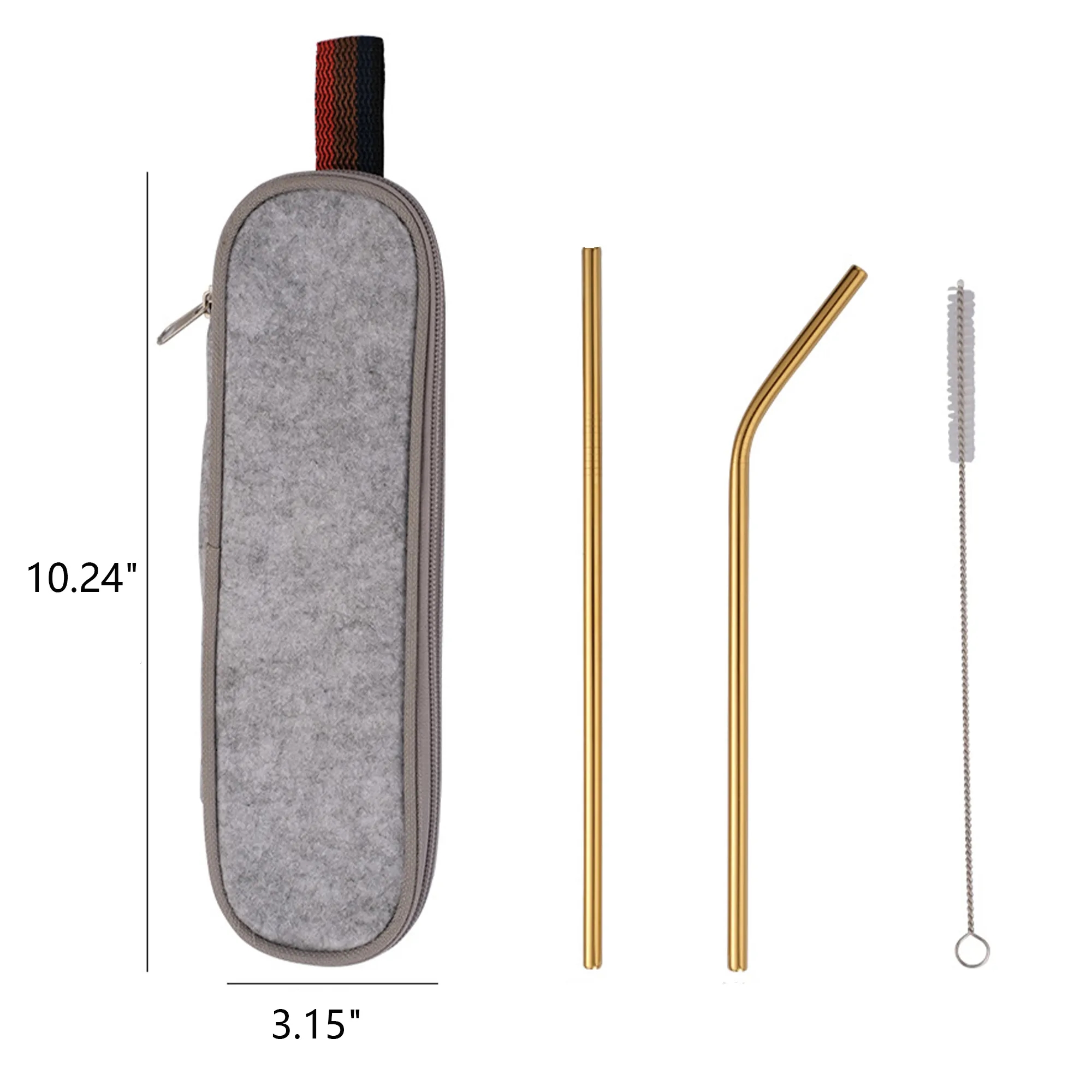 Colorful Stainless Steel Cutlery Set In Felt Bag 4