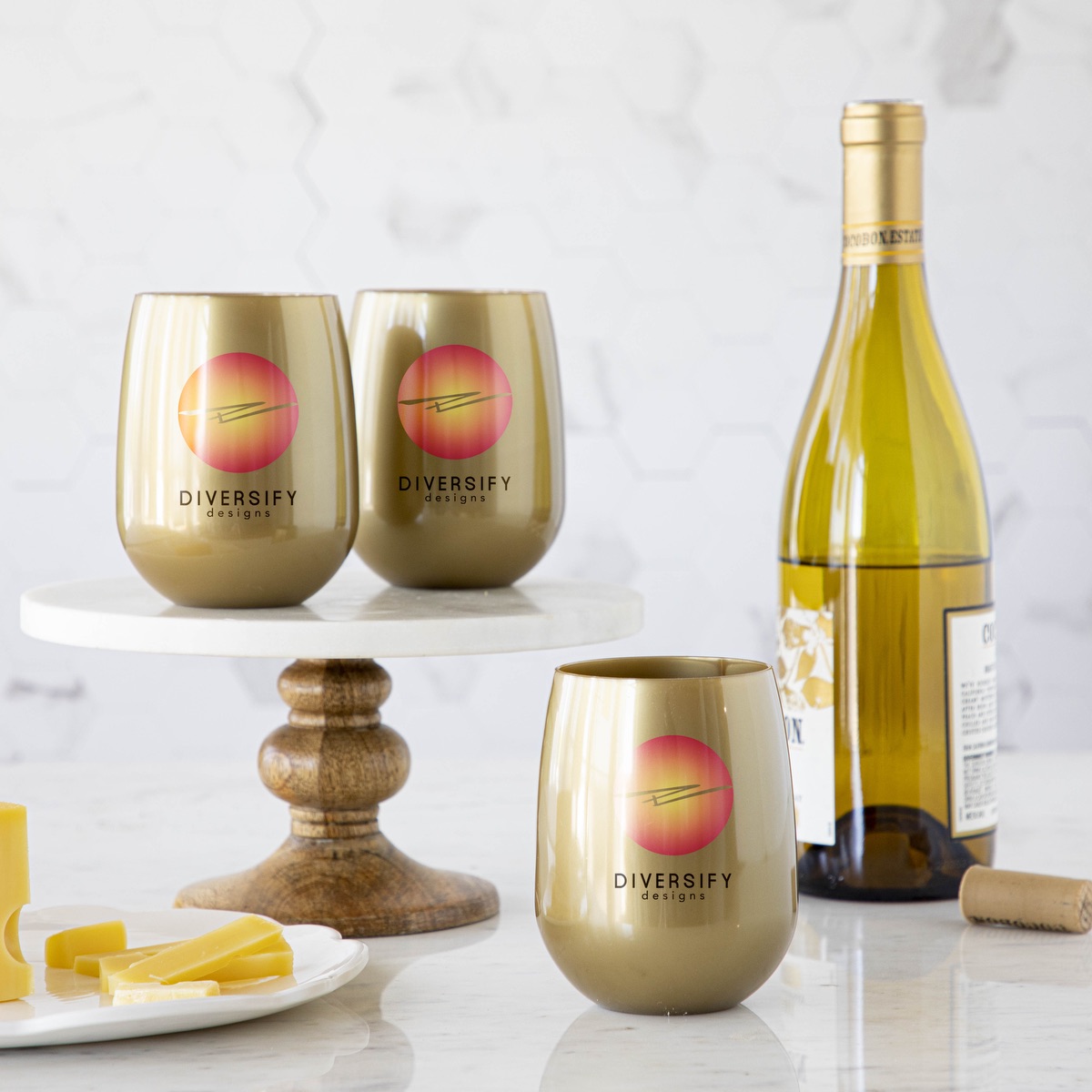 Symglass 12oz Colored Stemless Wine Glass 10
