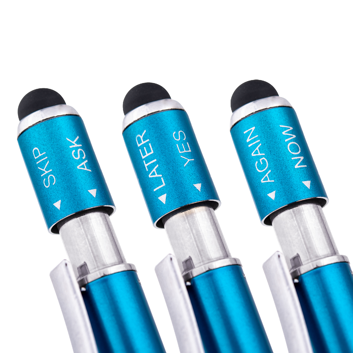 Recycled Aluminum Spin Game Top Pen With Stylus 26