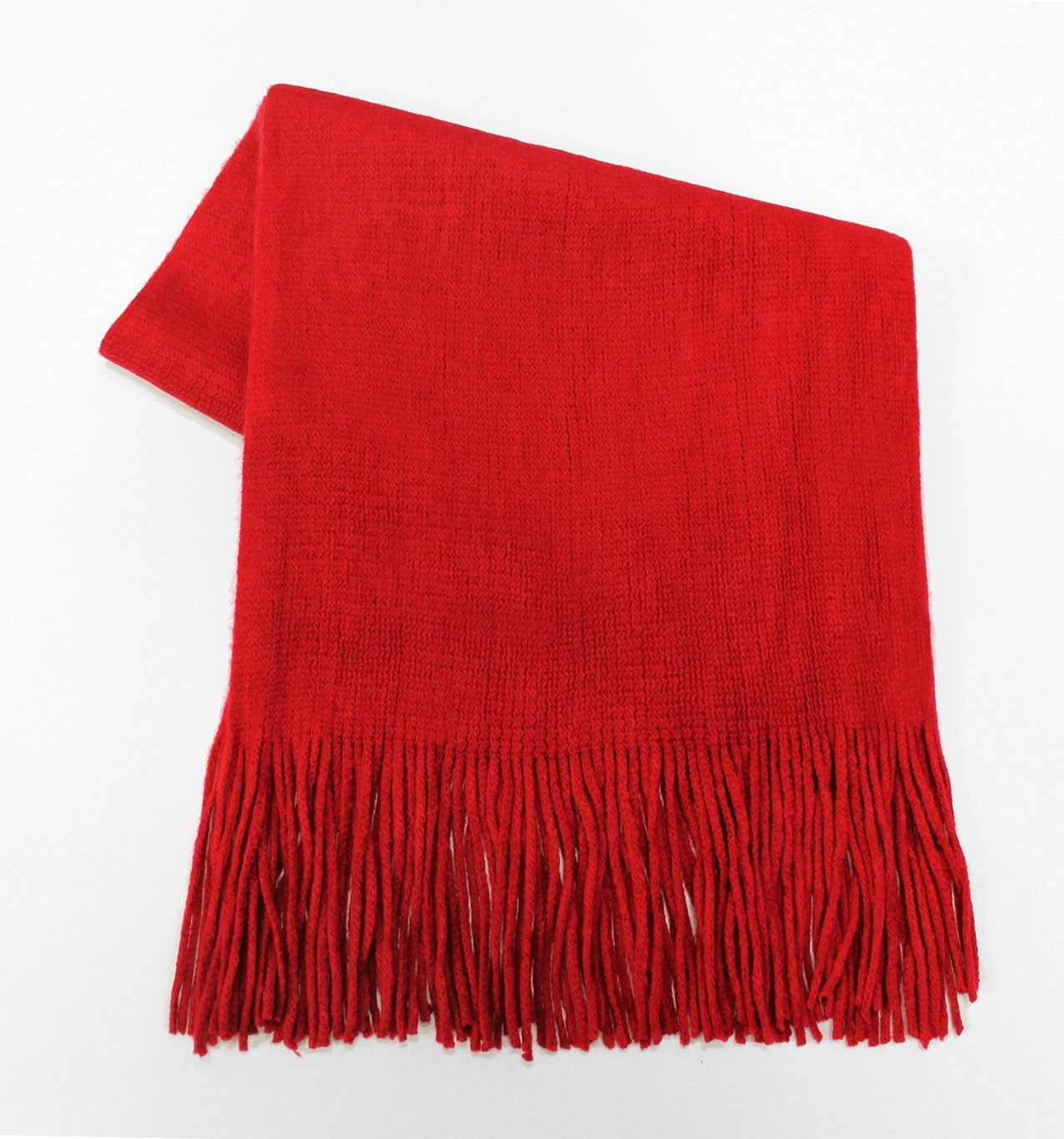 Boucle fringed scarf