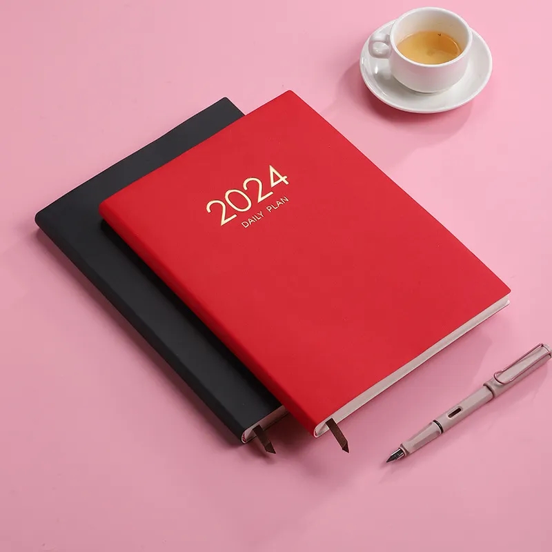 A4 Lined Daily 2025 PU Journal Planner Notebook Thick Page 4