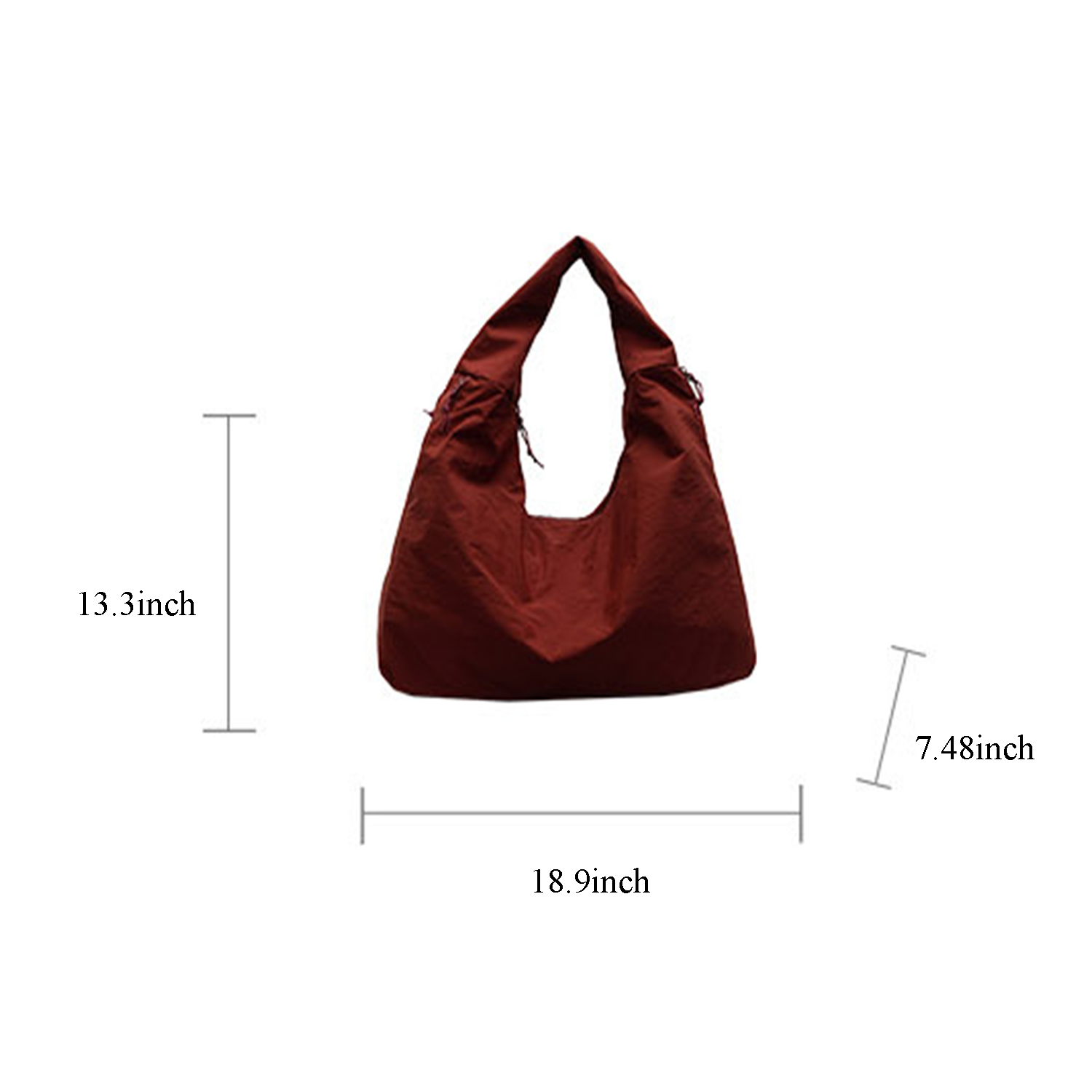Large Nylon Slouchy Hobo Tote Bag 10