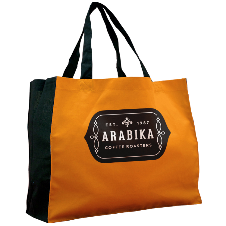Wide Vibrant Color Cotton Tote 1
