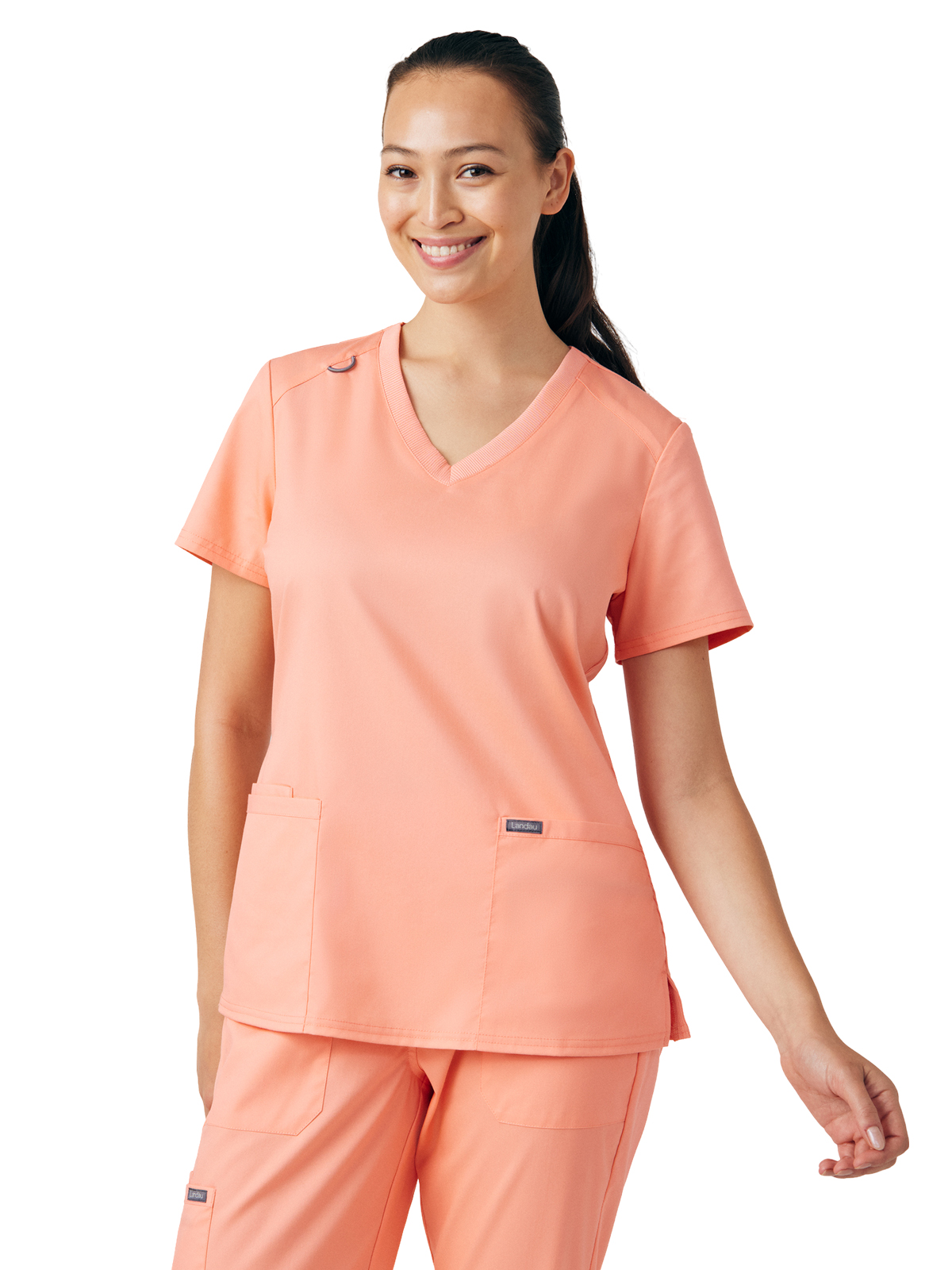 Landau - ProFlex - Women's Three-Pocket V-Neck Top 46