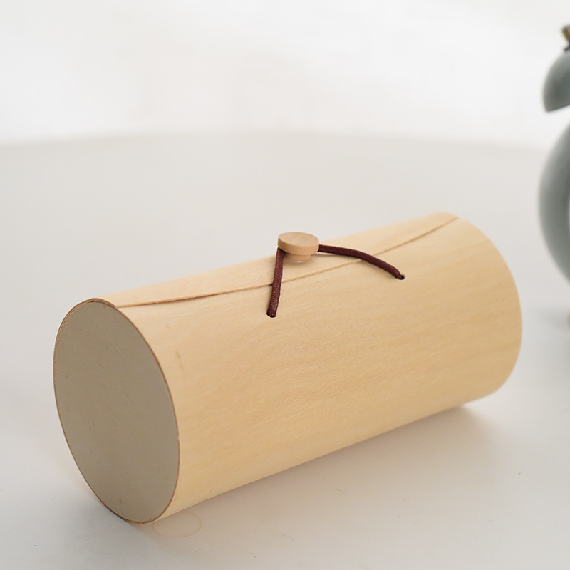 Wooden Round Bark Gift Storage Box 2