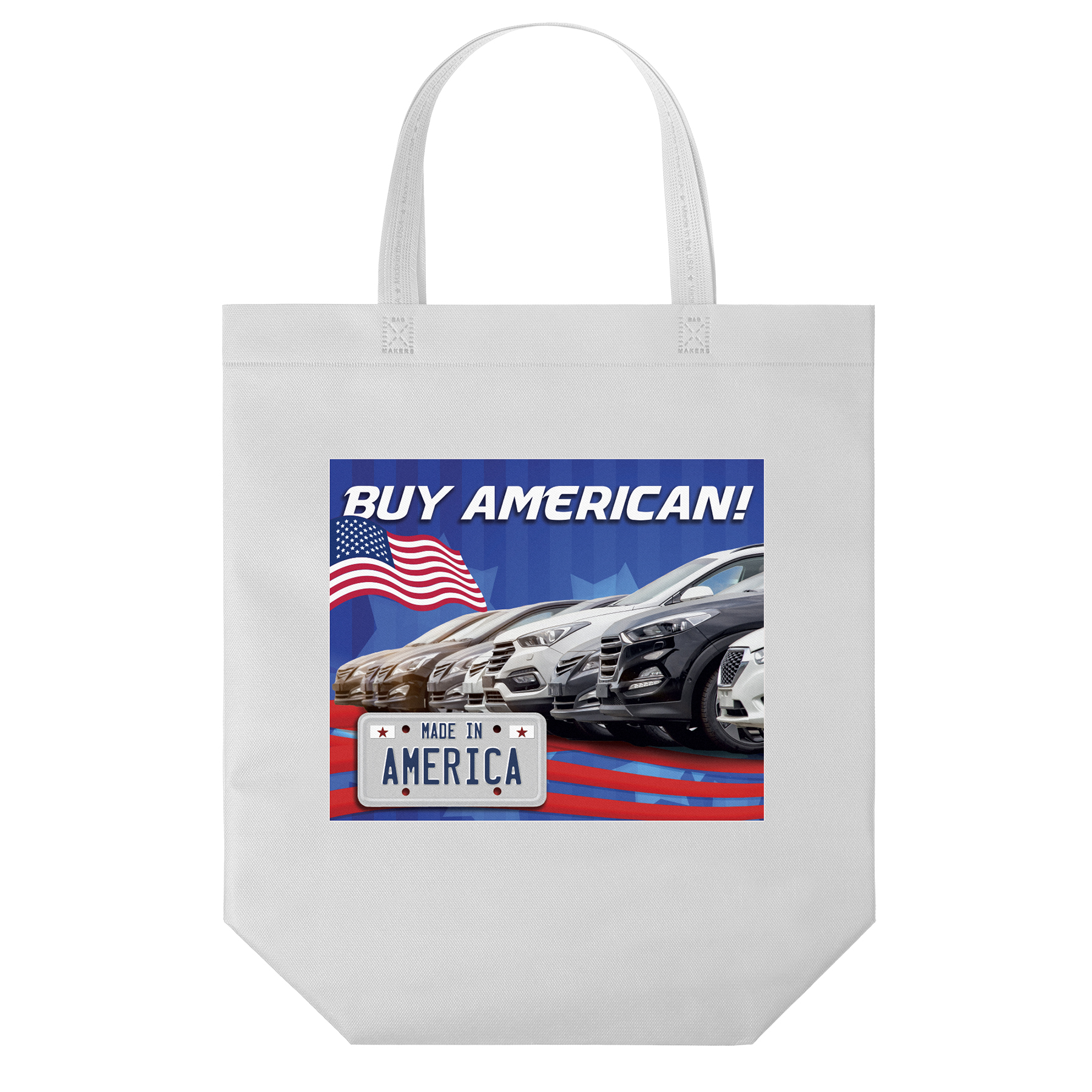 Patriot™- USA Made Non-Woven Tote - ColorVista, custom non-woven bag with logo imprint 4