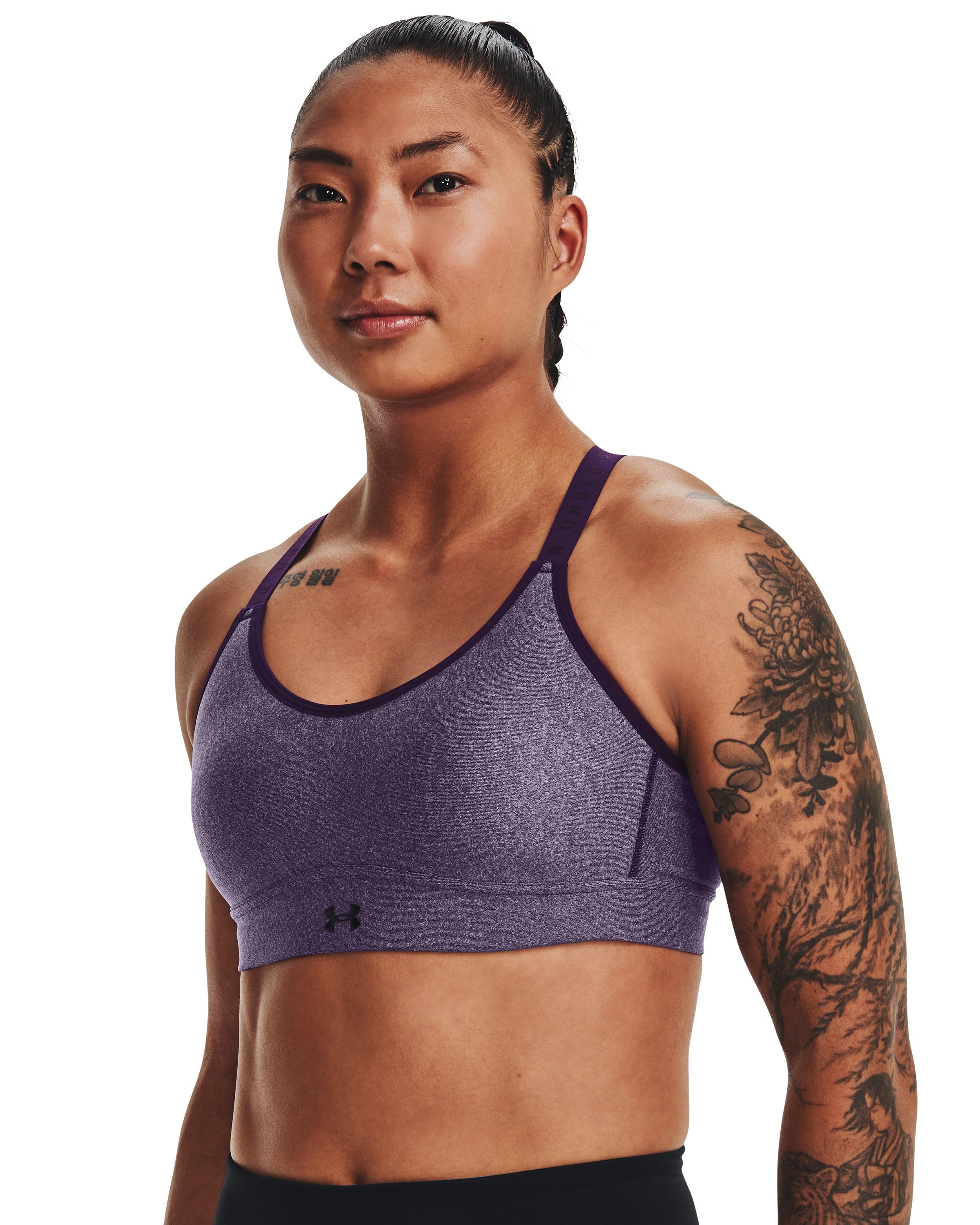UA Infinity Mid Heather Cover Women's Sports Bra 2