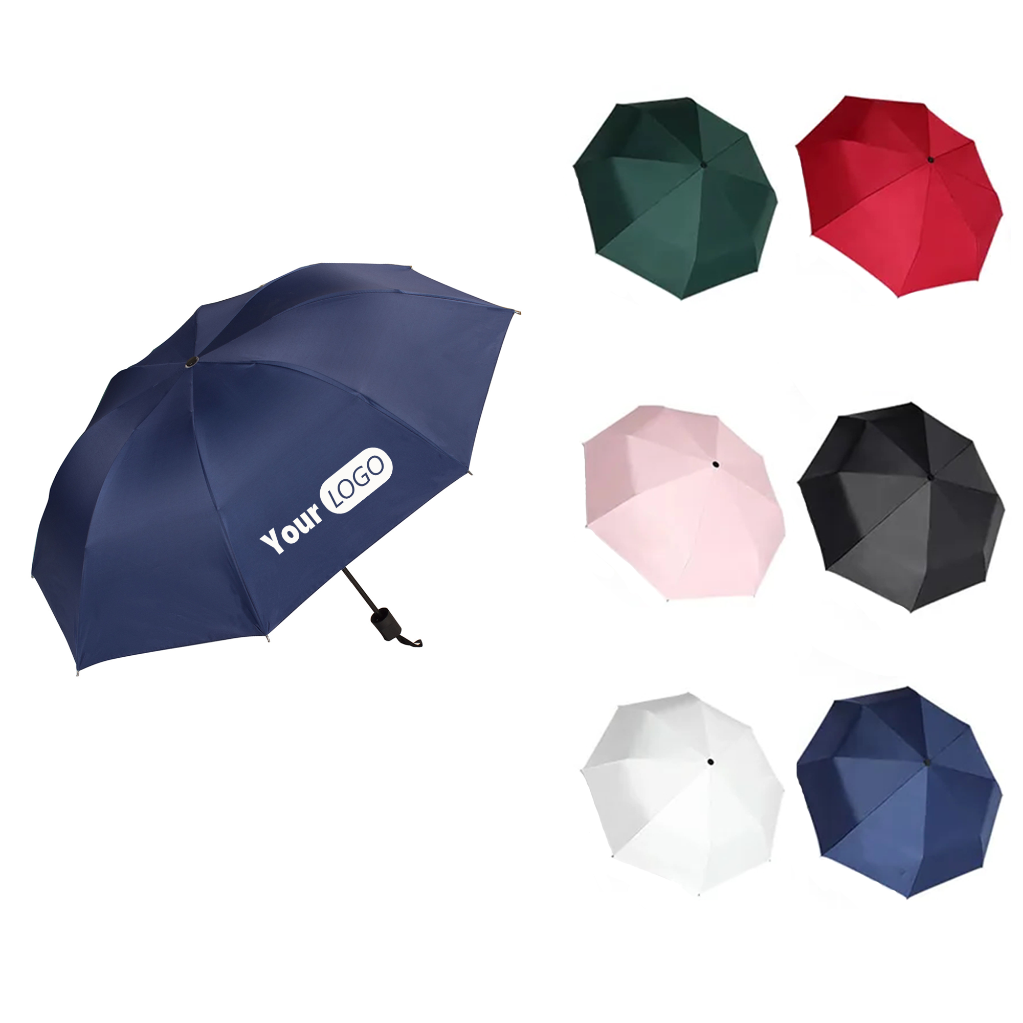 Compact Folding Travel 8 Rib Umbrella 2