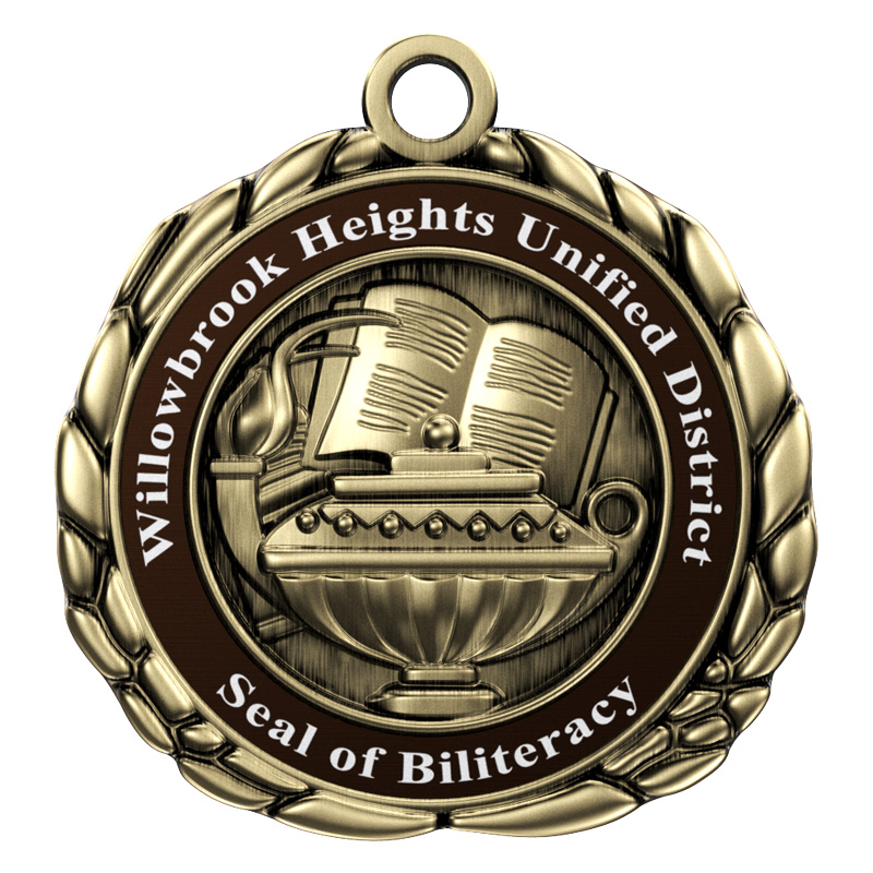 Express Vibraprint™ Book & Lamp Quali-Craft Medallion (2-1/2") 5