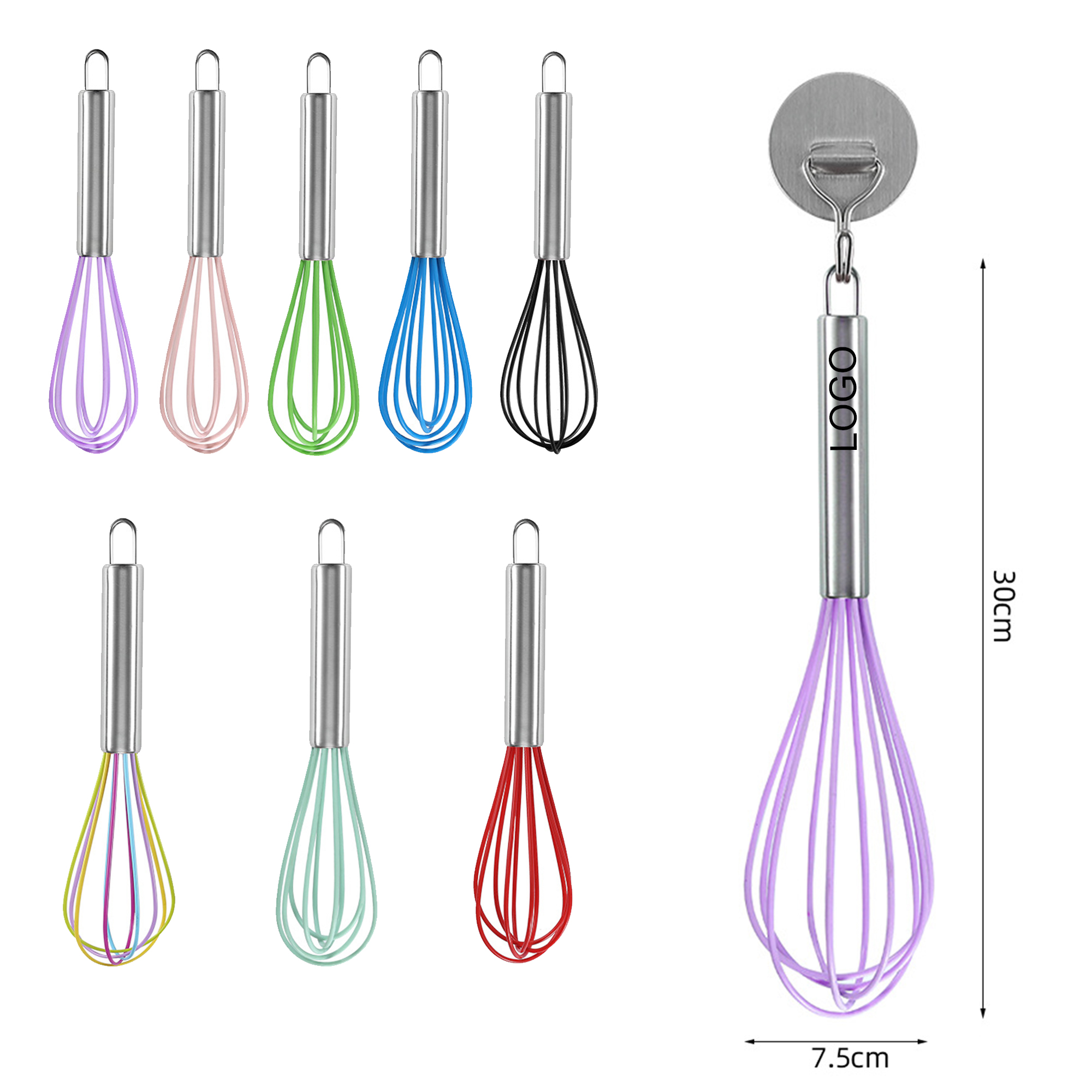 Custom 12" Multicolor Whisk 7