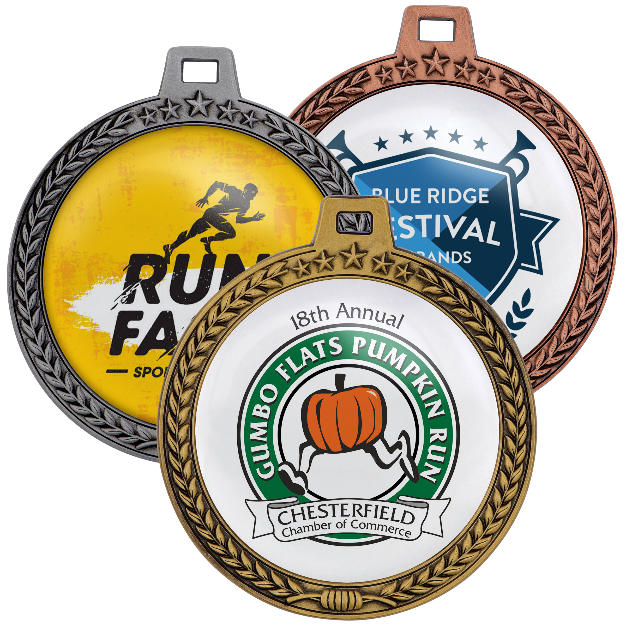 3" Speed Medal – 3D Wreath & Star 7