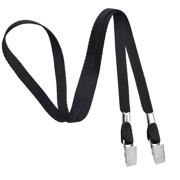 3/8" Lanyard with two Bulldog Clips 1