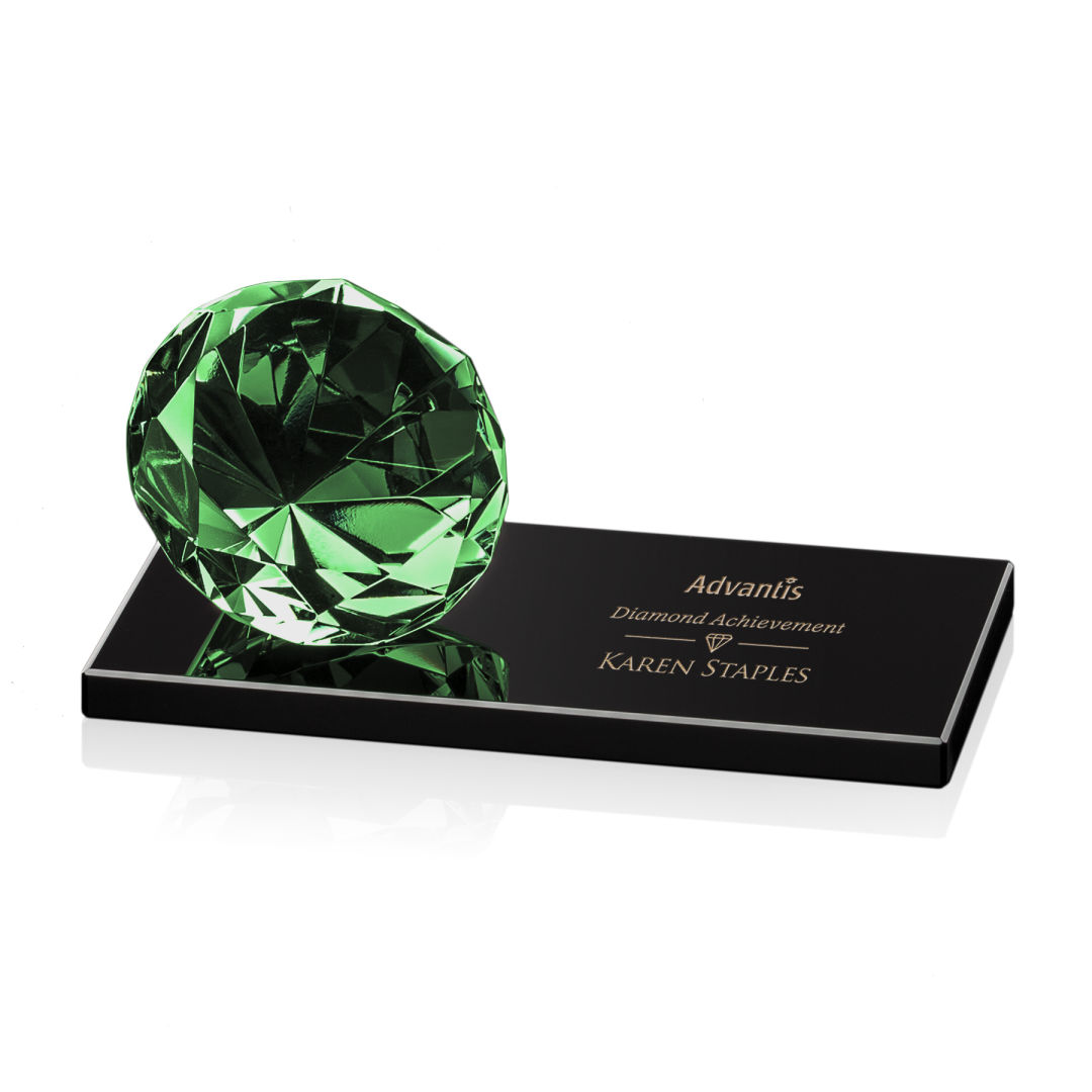 Gemstone Award on Black - Emerald 7