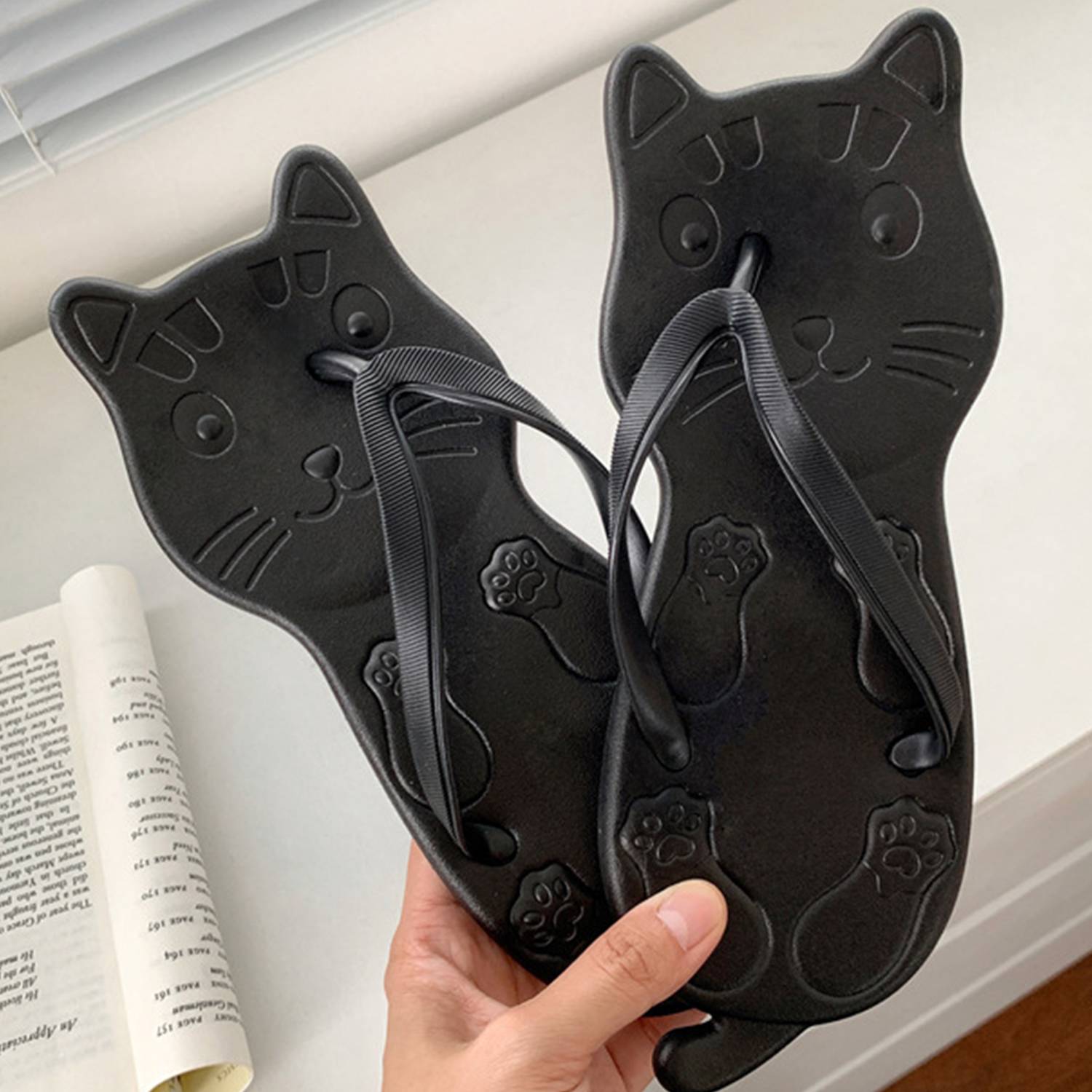 Cute Kitten Ladies Flip Flops Slipper 3