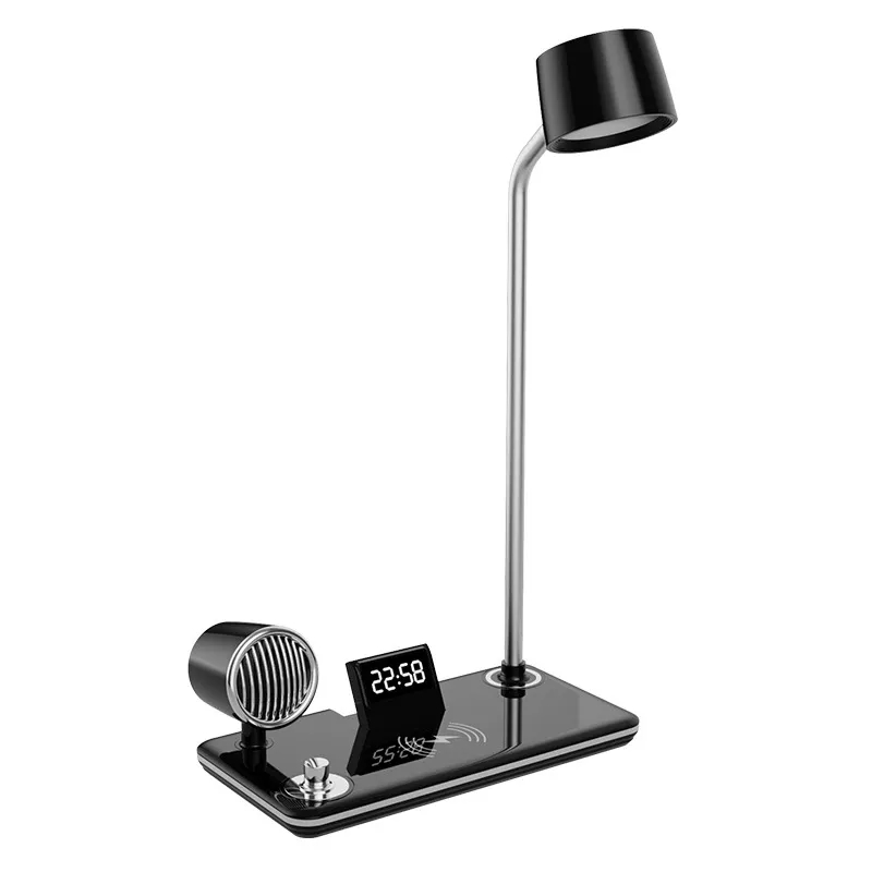 Smart Wireless Charging Desk Lamp with Bluetooth Speaker Clo 4