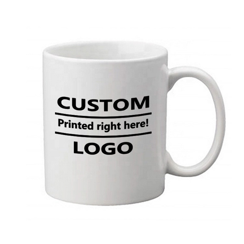 11oz Custom Logo White Ceramic Mug 2