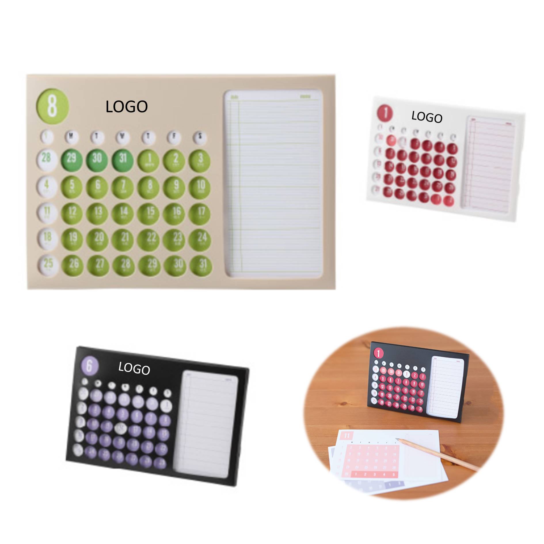 Office Use Desk Calendar With Notepad 3
