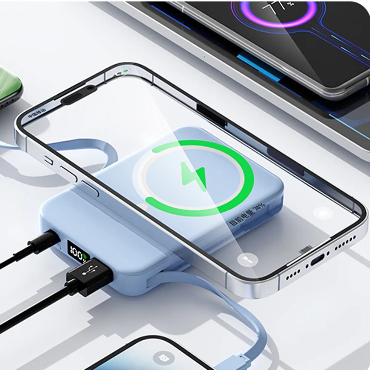 Magnetic Wireless Power Bank 10000 mAh with Stand 5