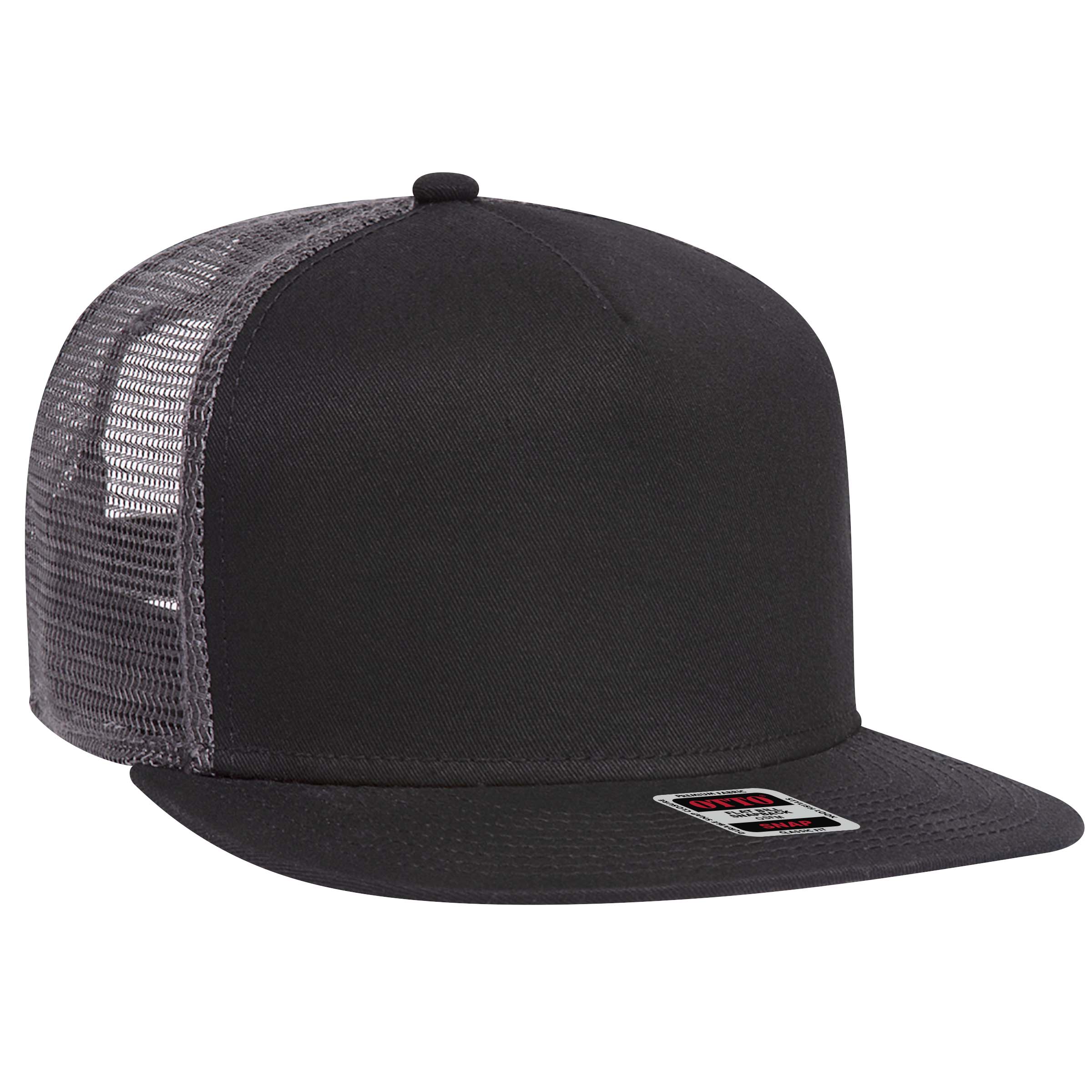 OTTO CAP® OTTO SNAP 5 Panel Pro Style Mesh Back Trucker Snapback Hat 19